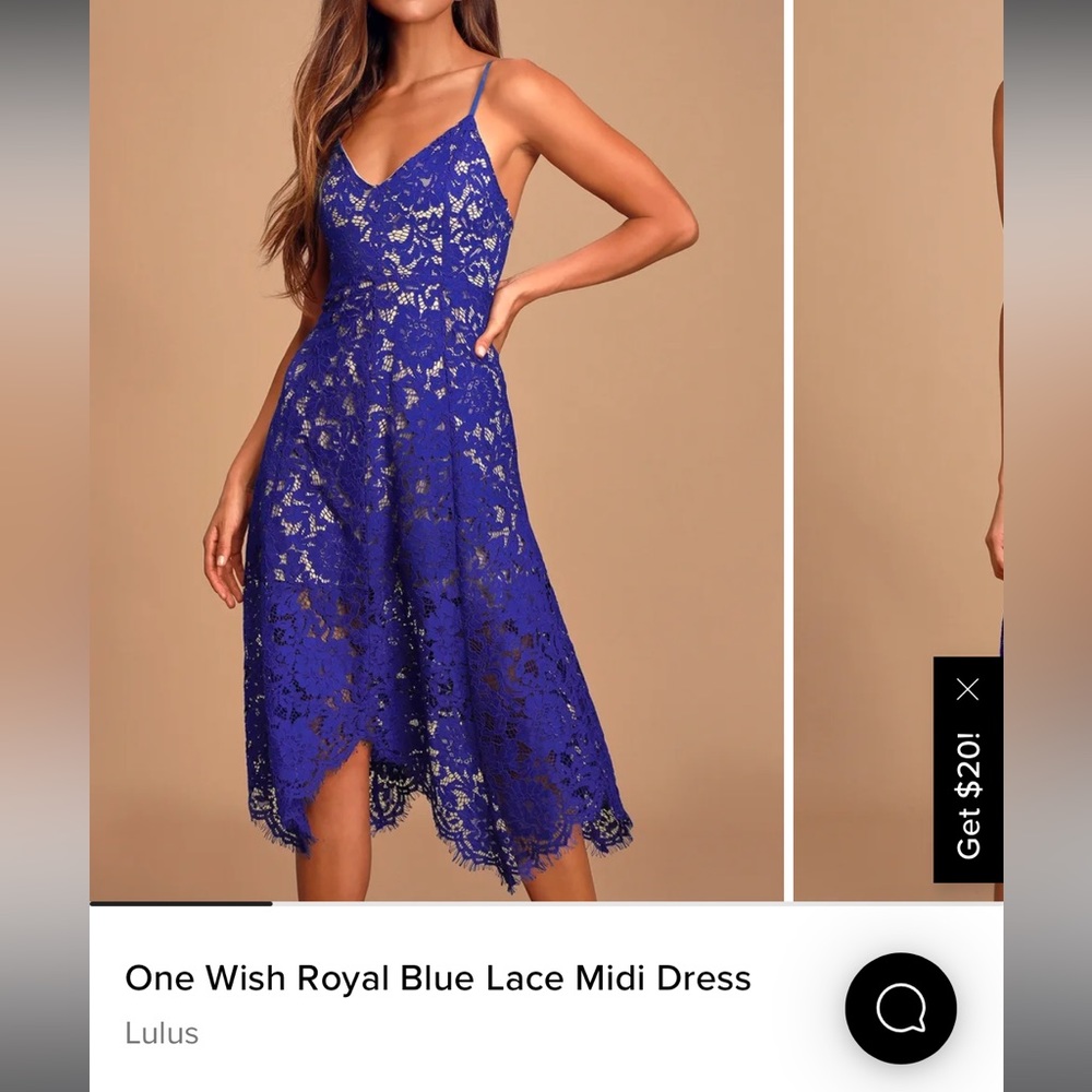 Lulus blue lace dress